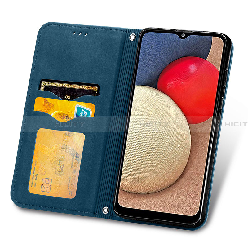 Handytasche Stand Schutzhülle Flip Leder Hülle S04D für Samsung Galaxy F02S SM-E025F groß