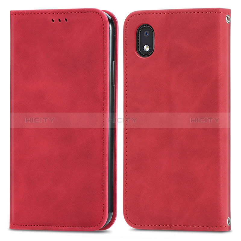 Handytasche Stand Schutzhülle Flip Leder Hülle S04D für Samsung Galaxy M01 Core Rot Plus