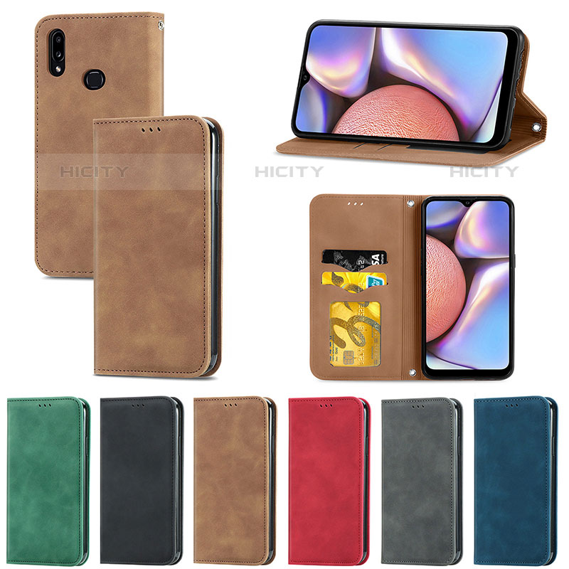 Handytasche Stand Schutzhülle Flip Leder Hülle S04D für Samsung Galaxy M01s