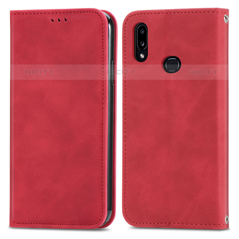 Handytasche Stand Schutzhülle Flip Leder Hülle S04D für Samsung Galaxy M01s Rot