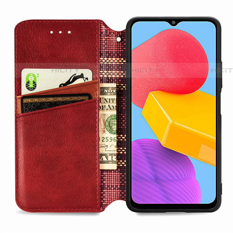 Handytasche Stand Schutzhülle Flip Leder Hülle S04D für Samsung Galaxy M13 4G groß