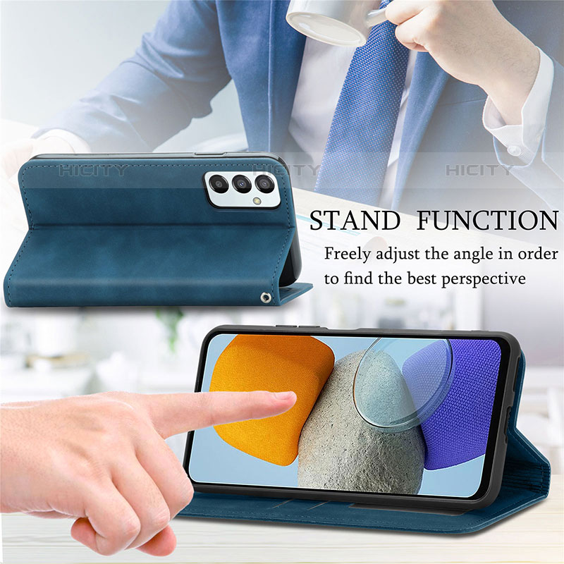 Handytasche Stand Schutzhülle Flip Leder Hülle S04D für Samsung Galaxy M23 5G groß