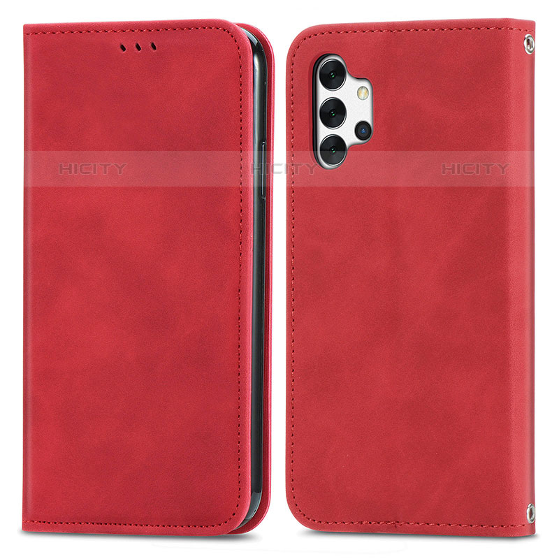 Handytasche Stand Schutzhülle Flip Leder Hülle S04D für Samsung Galaxy M32 5G Rot