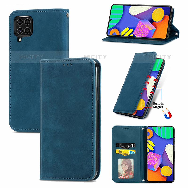 Handytasche Stand Schutzhülle Flip Leder Hülle S04D für Samsung Galaxy M62 4G groß