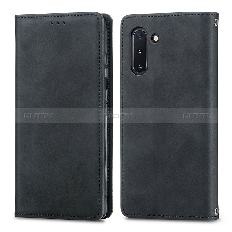 Handytasche Stand Schutzhülle Flip Leder Hülle S04D für Samsung Galaxy Note 10 5G Schwarz Plus