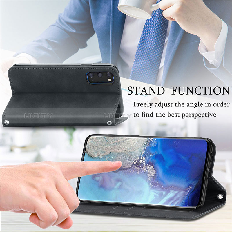 Handytasche Stand Schutzhülle Flip Leder Hülle S04D für Samsung Galaxy S20