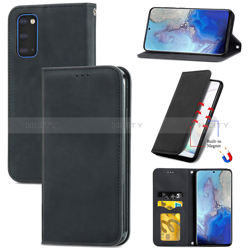 Handytasche Stand Schutzhülle Flip Leder Hülle S04D für Samsung Galaxy S20