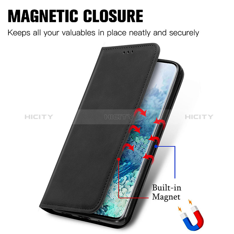 Handytasche Stand Schutzhülle Flip Leder Hülle S04D für Samsung Galaxy S20 Ultra groß