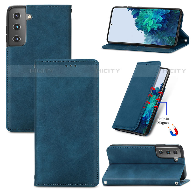 Handytasche Stand Schutzhülle Flip Leder Hülle S04D für Samsung Galaxy S21 5G