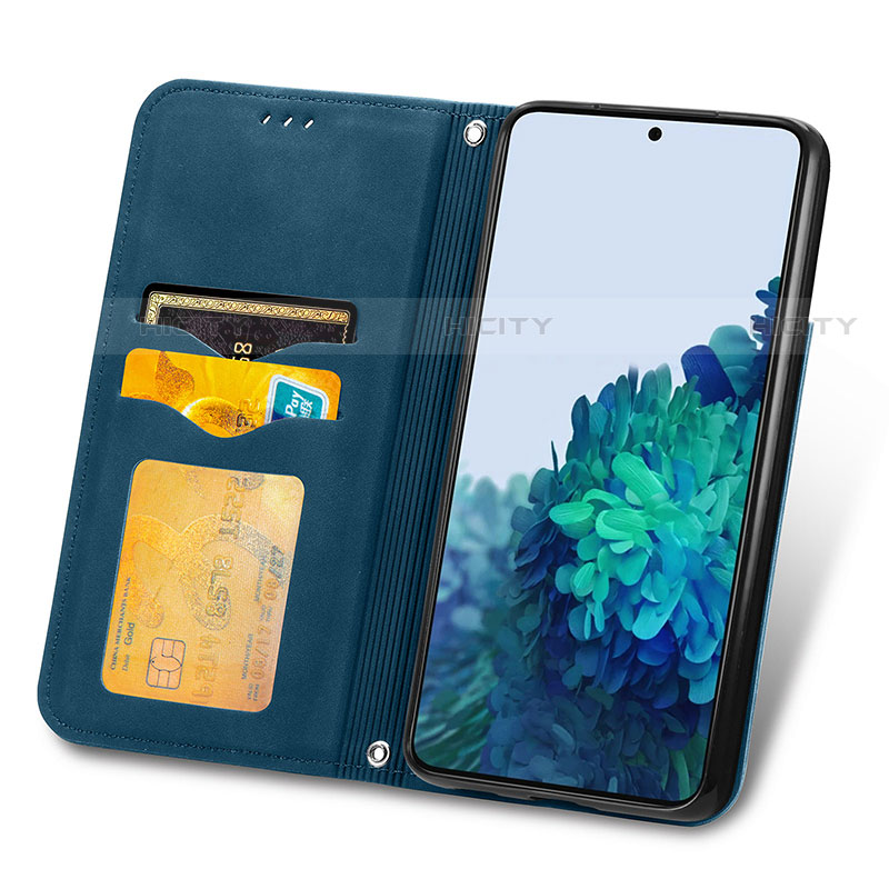 Handytasche Stand Schutzhülle Flip Leder Hülle S04D für Samsung Galaxy S21 Plus 5G groß