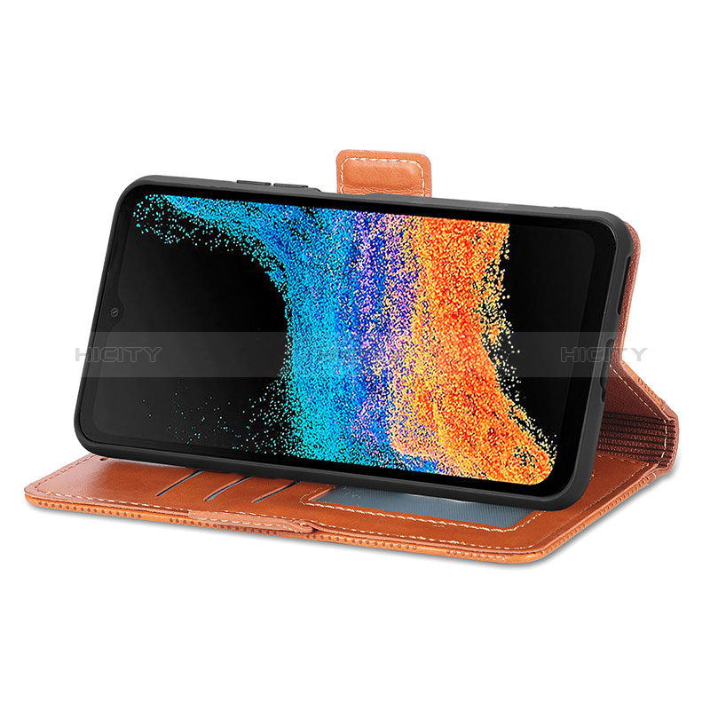 Handytasche Stand Schutzhülle Flip Leder Hülle S04D für Samsung Galaxy XCover 6 Pro 5G