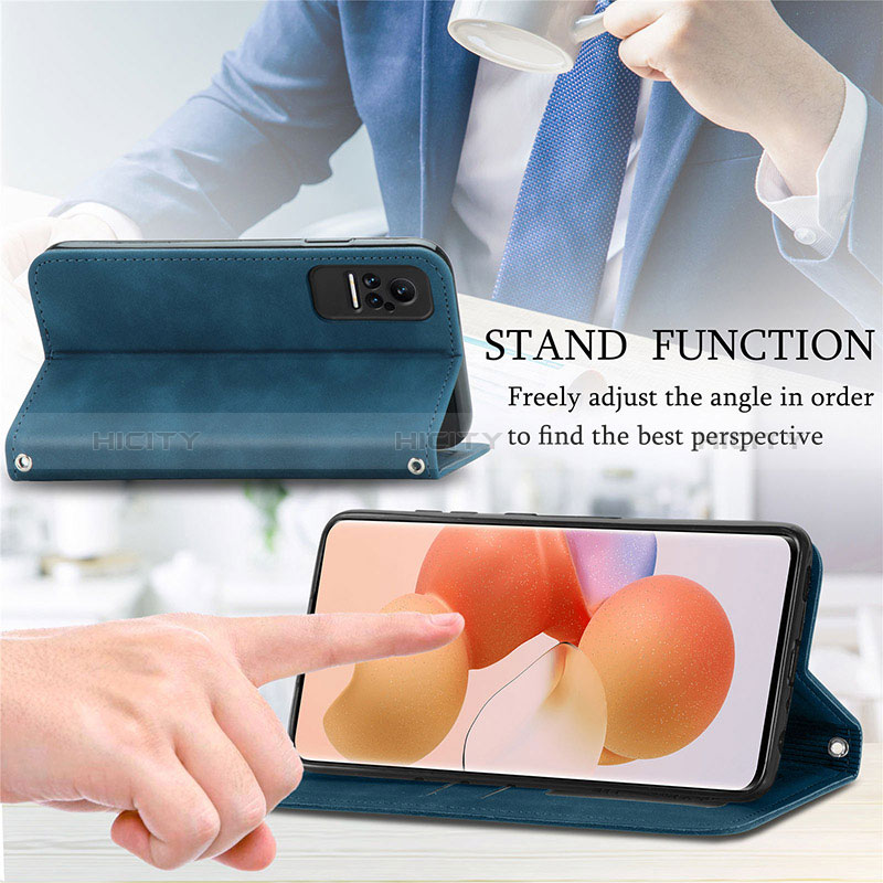 Handytasche Stand Schutzhülle Flip Leder Hülle S04D für Xiaomi Civi 1S 5G groß