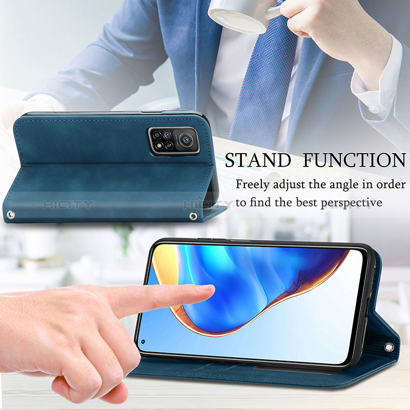 Handytasche Stand Schutzhülle Flip Leder Hülle S04D für Xiaomi Mi 10T 5G