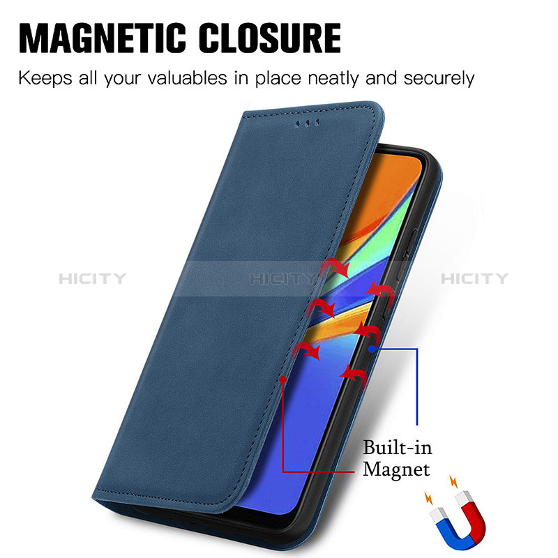 Handytasche Stand Schutzhülle Flip Leder Hülle S04D für Xiaomi POCO C3 groß