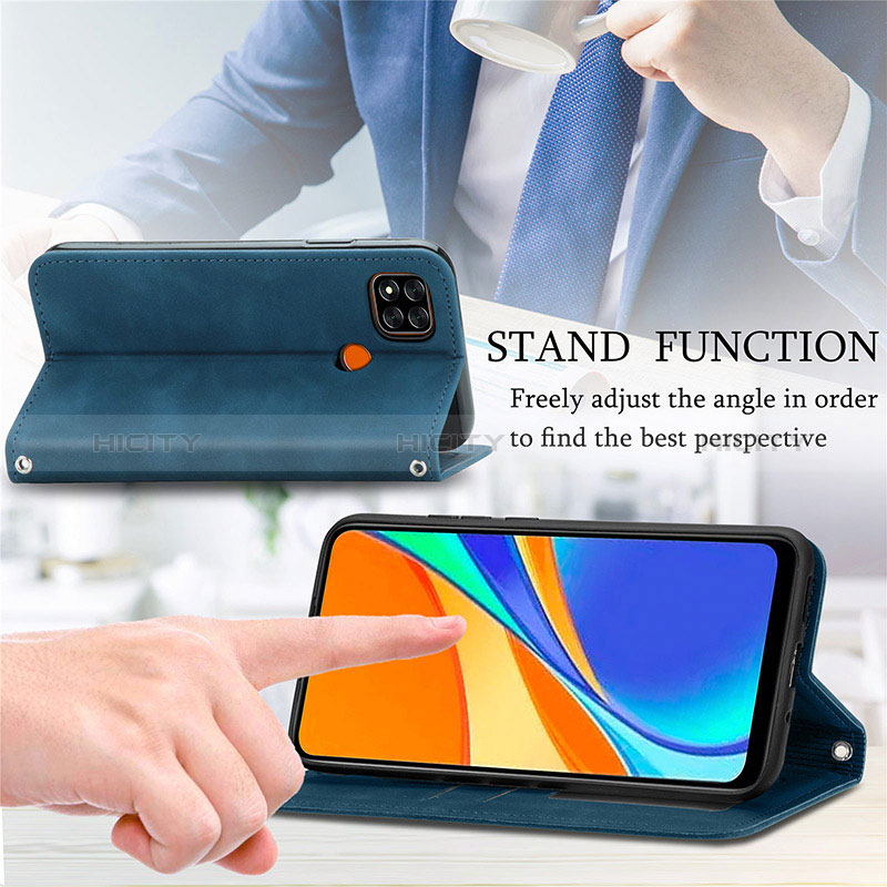 Handytasche Stand Schutzhülle Flip Leder Hülle S04D für Xiaomi POCO C31 groß