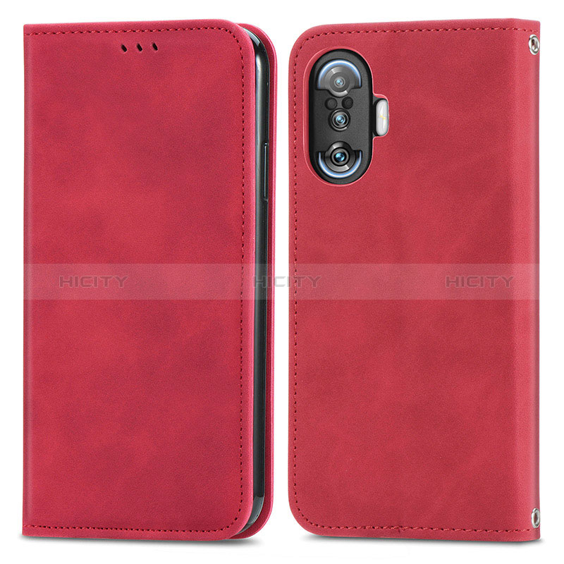 Handytasche Stand Schutzhülle Flip Leder Hülle S04D für Xiaomi Poco F3 GT 5G Rot Plus