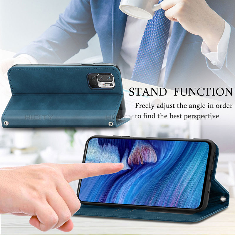 Handytasche Stand Schutzhülle Flip Leder Hülle S04D für Xiaomi POCO M3 Pro 5G