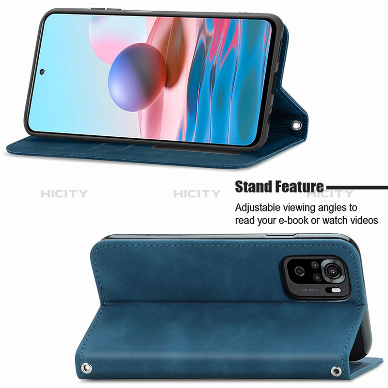 Handytasche Stand Schutzhülle Flip Leder Hülle S04D für Xiaomi Poco M5S