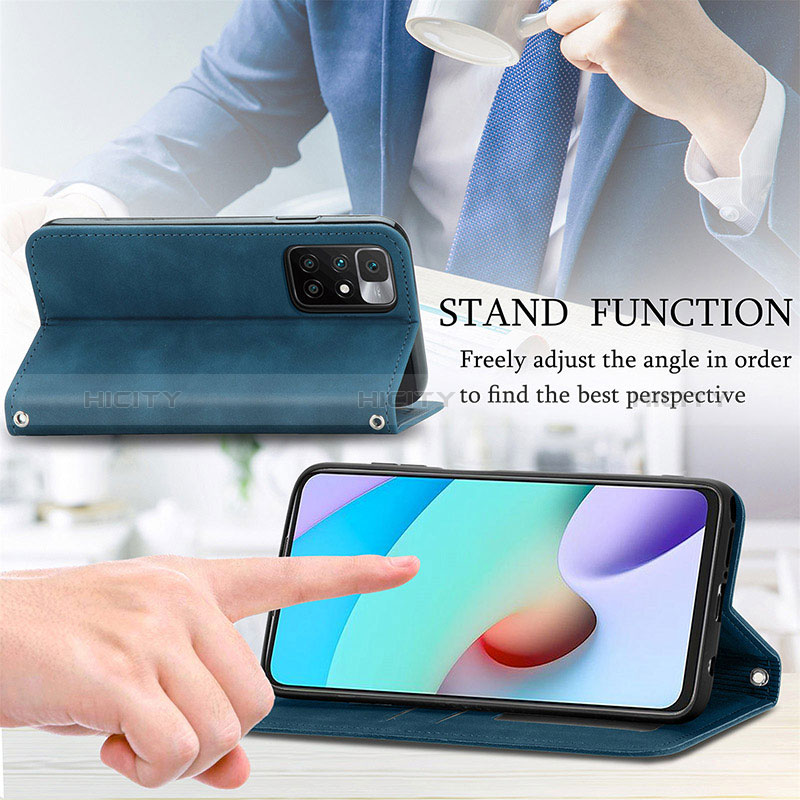 Handytasche Stand Schutzhülle Flip Leder Hülle S04D für Xiaomi Redmi 10 (2022)