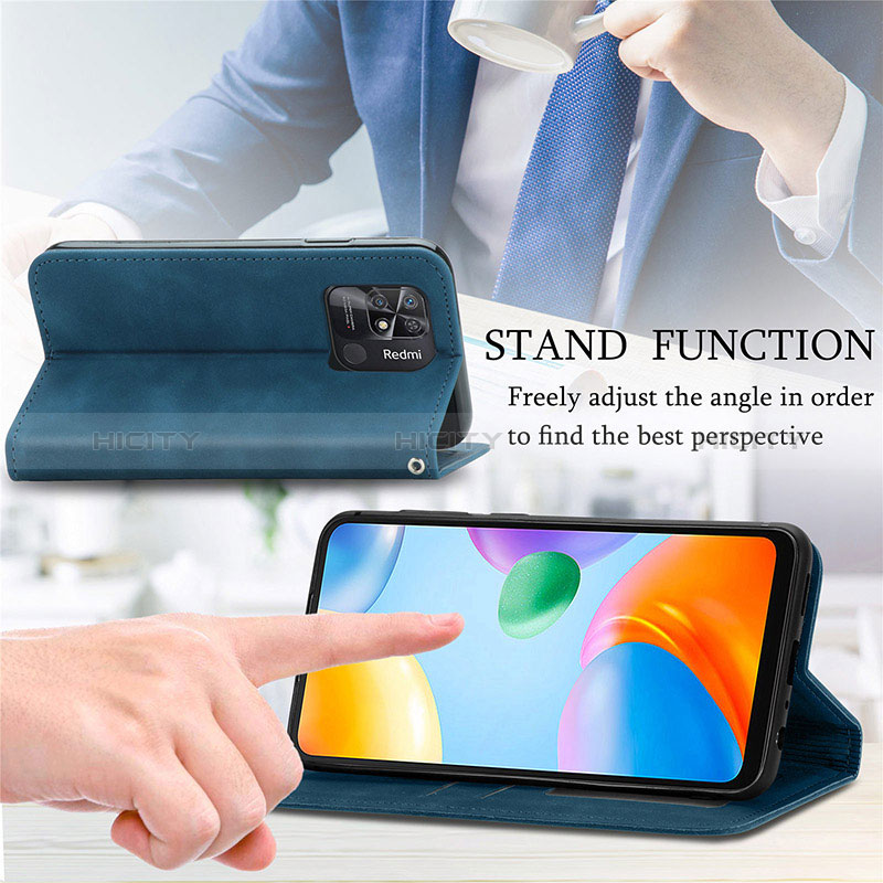 Handytasche Stand Schutzhülle Flip Leder Hülle S04D für Xiaomi Redmi 10C 4G