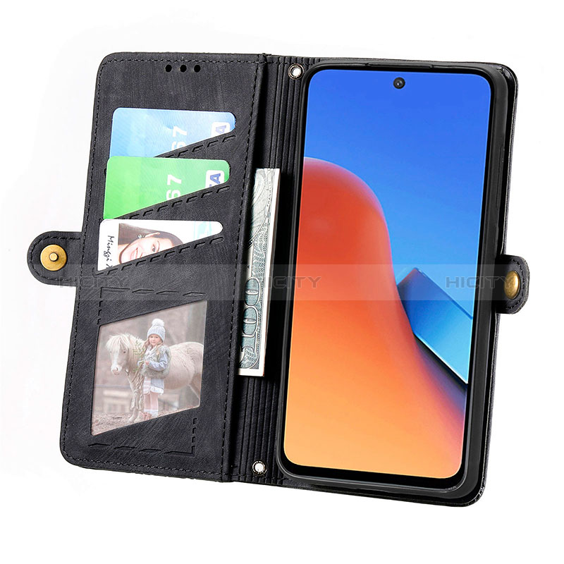 Handytasche Stand Schutzhülle Flip Leder Hülle S04D für Xiaomi Redmi 12 4G groß