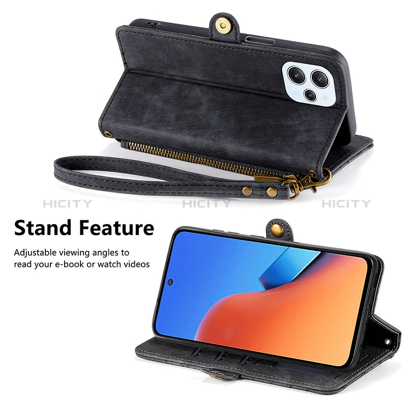 Handytasche Stand Schutzhülle Flip Leder Hülle S04D für Xiaomi Redmi 12 4G groß