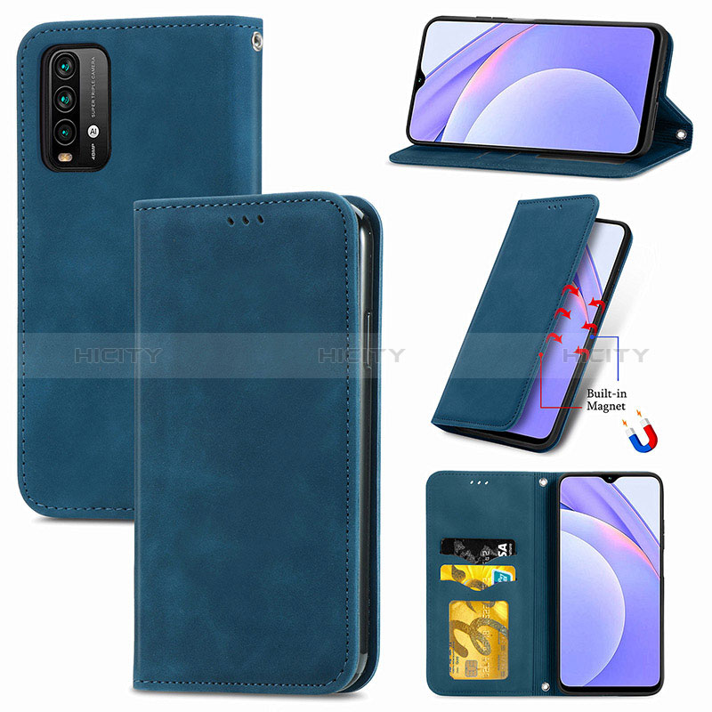 Handytasche Stand Schutzhülle Flip Leder Hülle S04D für Xiaomi Redmi 9 Power