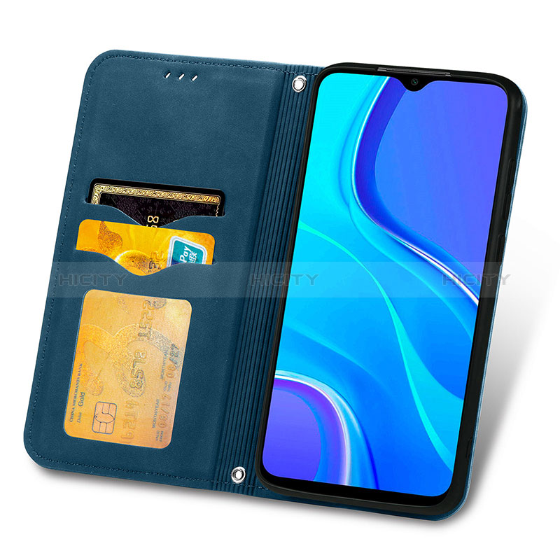 Handytasche Stand Schutzhülle Flip Leder Hülle S04D für Xiaomi Redmi 9 Prime India