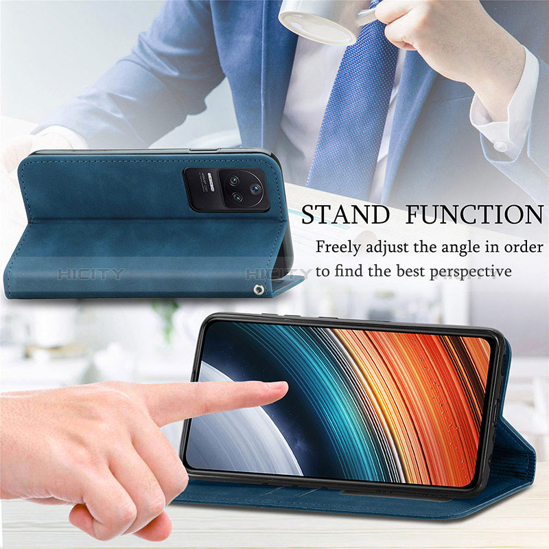 Handytasche Stand Schutzhülle Flip Leder Hülle S04D für Xiaomi Redmi K40S 5G groß