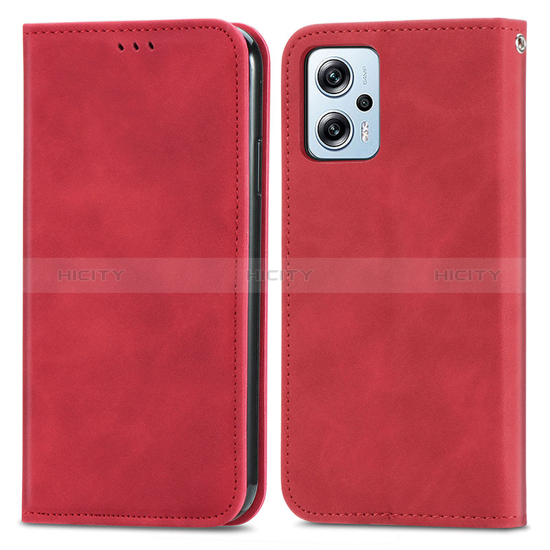 Handytasche Stand Schutzhülle Flip Leder Hülle S04D für Xiaomi Redmi K50i 5G Rot