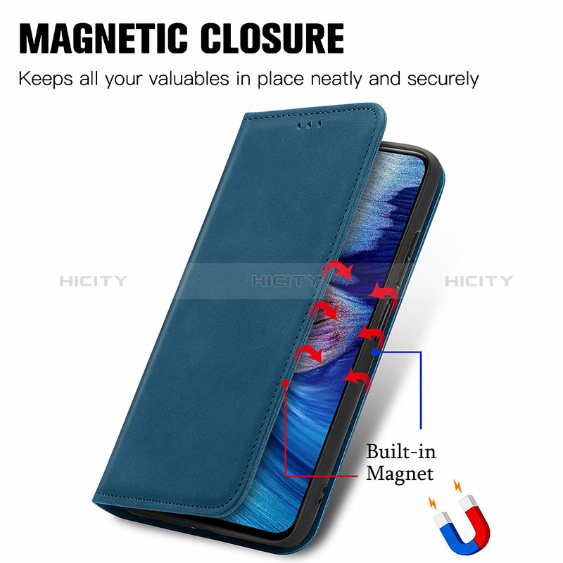 Handytasche Stand Schutzhülle Flip Leder Hülle S04D für Xiaomi Redmi Note 10 5G groß