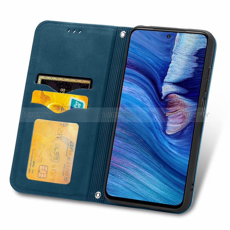 Handytasche Stand Schutzhülle Flip Leder Hülle S04D für Xiaomi Redmi Note 10 5G groß