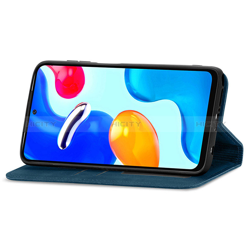 Handytasche Stand Schutzhülle Flip Leder Hülle S04D für Xiaomi Redmi Note 11 4G (2022) groß