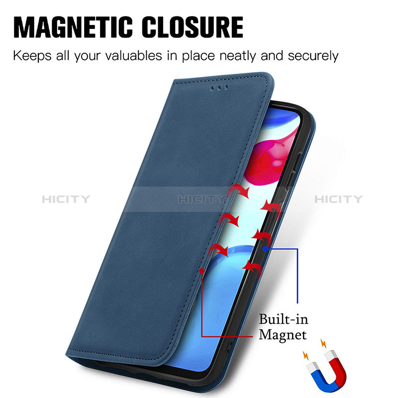 Handytasche Stand Schutzhülle Flip Leder Hülle S04D für Xiaomi Redmi Note 11 4G (2022) groß