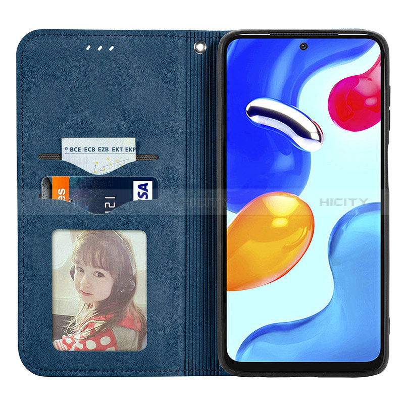 Handytasche Stand Schutzhülle Flip Leder Hülle S04D für Xiaomi Redmi Note 11 4G (2022) groß