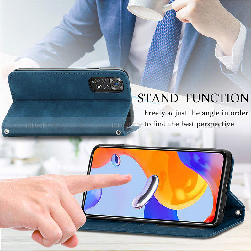 Handytasche Stand Schutzhülle Flip Leder Hülle S04D für Xiaomi Redmi Note 12 Pro 4G