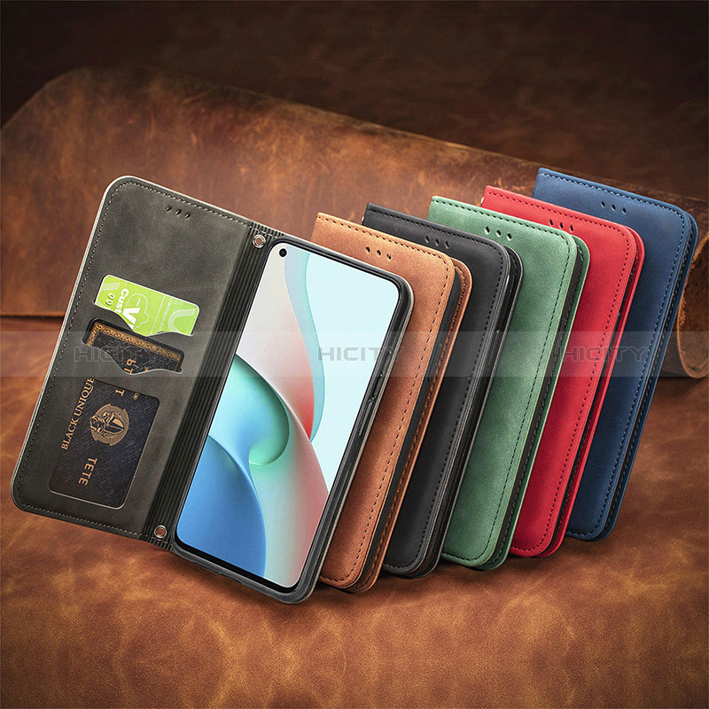 Handytasche Stand Schutzhülle Flip Leder Hülle S04D für Xiaomi Redmi Note 9 5G groß