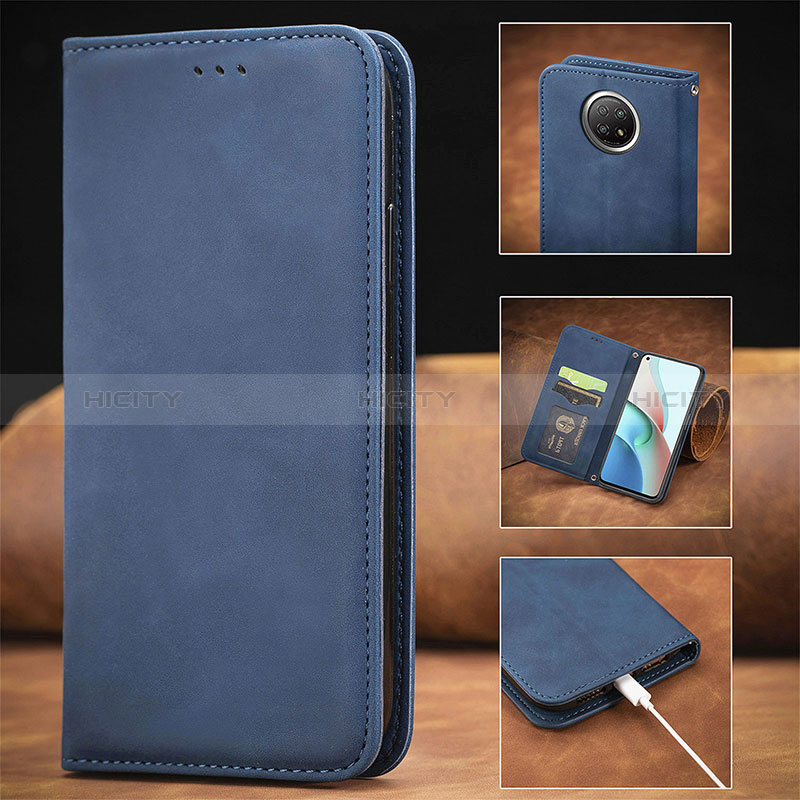 Handytasche Stand Schutzhülle Flip Leder Hülle S04D für Xiaomi Redmi Note 9 5G