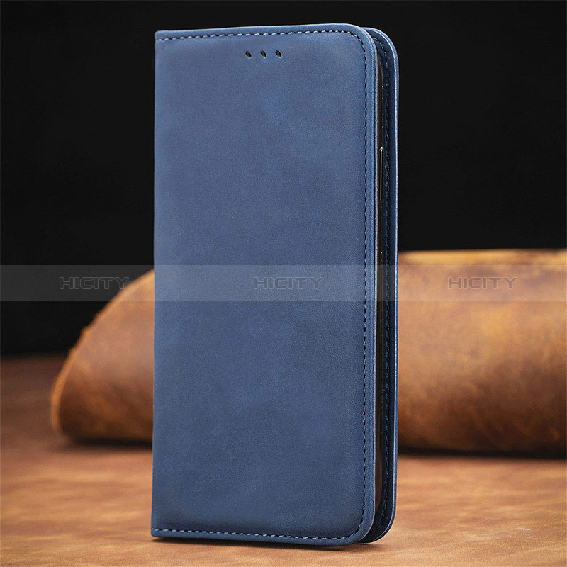 Handytasche Stand Schutzhülle Flip Leder Hülle S04D für Xiaomi Redmi Note 9 5G Blau