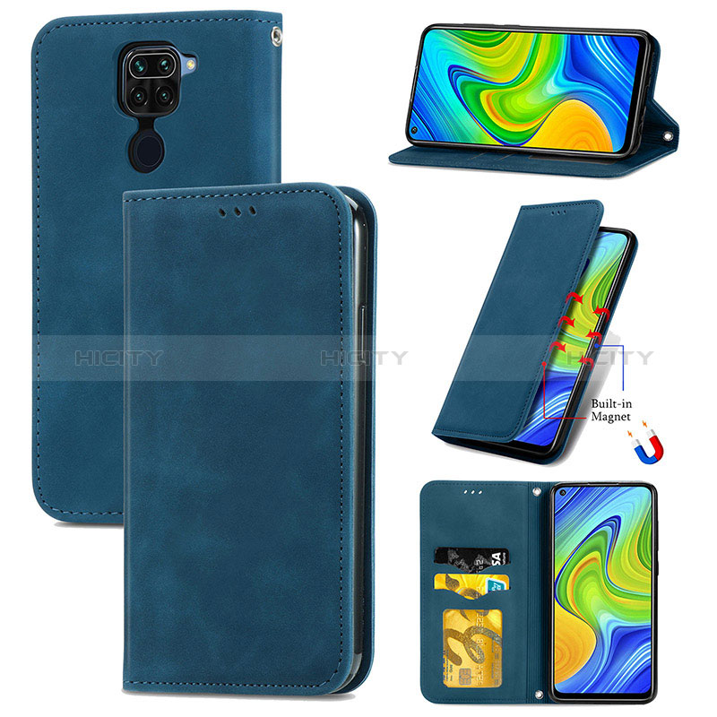 Handytasche Stand Schutzhülle Flip Leder Hülle S04D für Xiaomi Redmi Note 9 groß