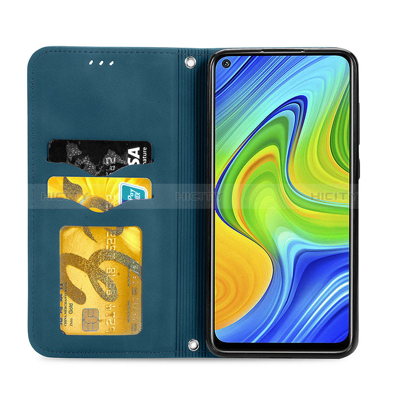 Handytasche Stand Schutzhülle Flip Leder Hülle S04D für Xiaomi Redmi Note 9 groß