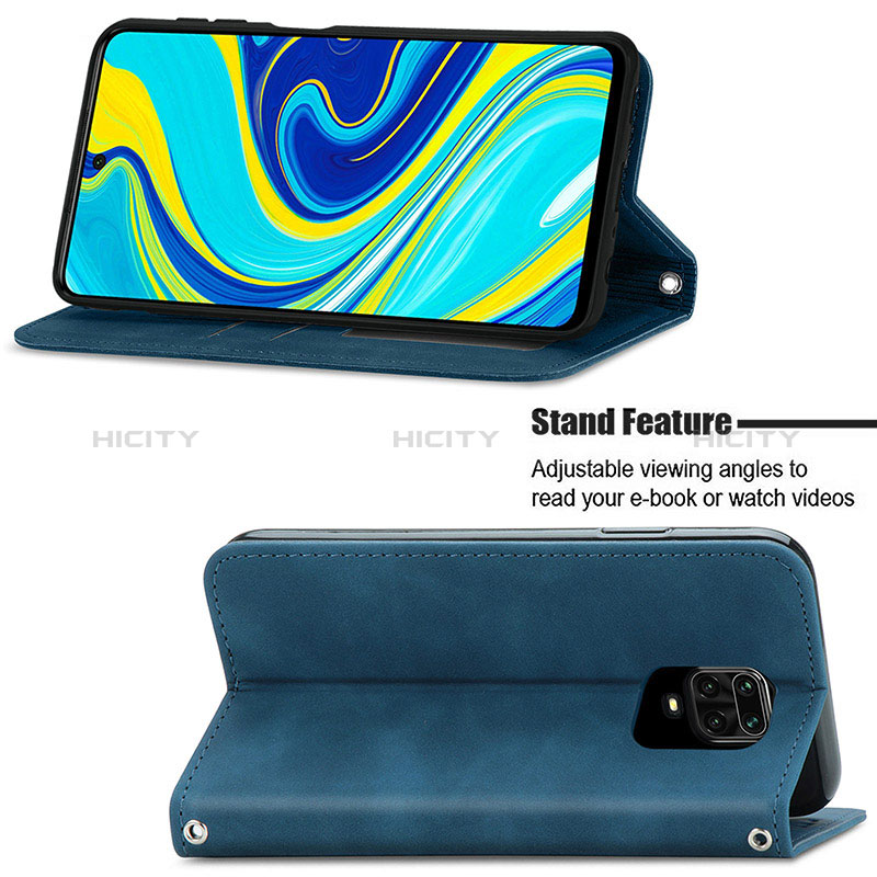 Handytasche Stand Schutzhülle Flip Leder Hülle S04D für Xiaomi Redmi Note 9 Pro Max