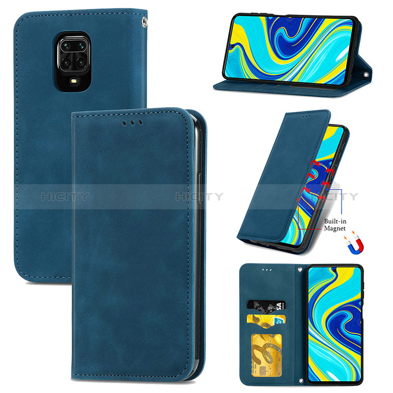 Handytasche Stand Schutzhülle Flip Leder Hülle S04D für Xiaomi Redmi Note 9 Pro Max