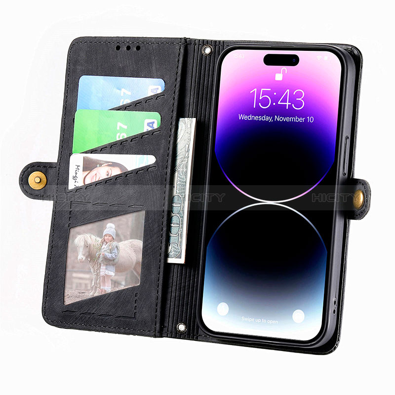 Handytasche Stand Schutzhülle Flip Leder Hülle S05D für Apple iPhone 14 Plus