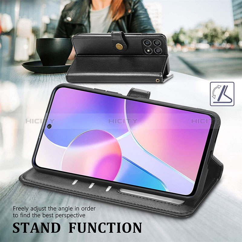 Handytasche Stand Schutzhülle Flip Leder Hülle S05D für Huawei Honor X30i groß