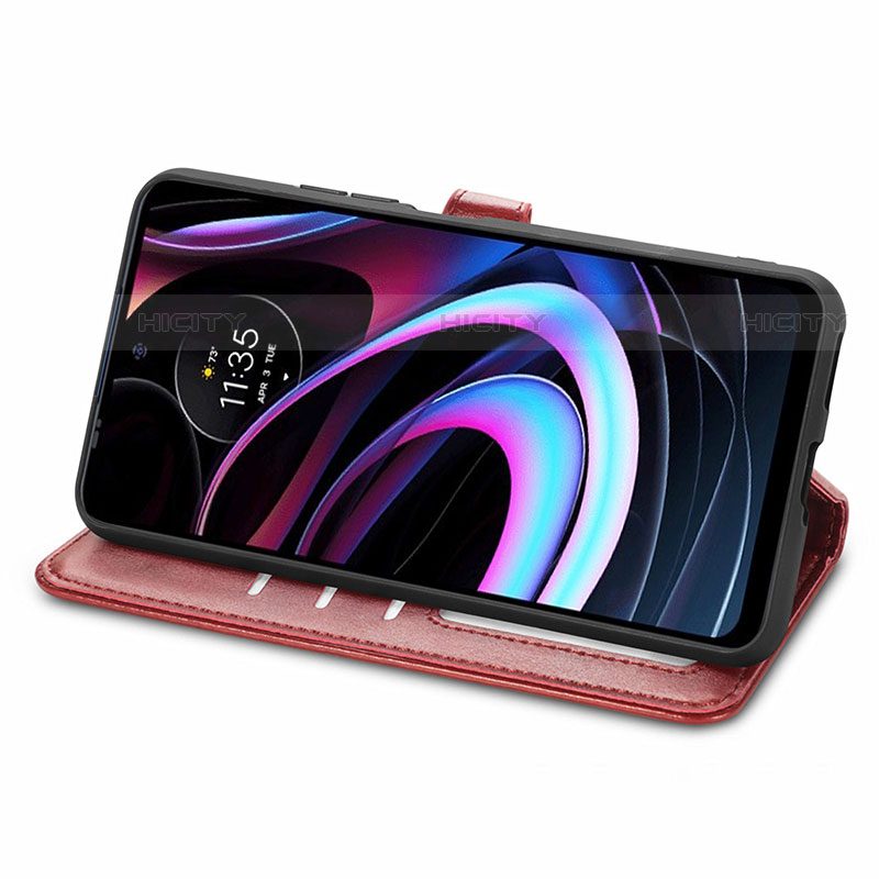 Handytasche Stand Schutzhülle Flip Leder Hülle S05D für Motorola Moto Edge (2021) 5G groß