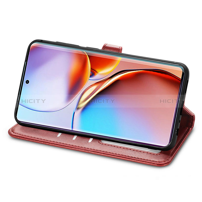 Handytasche Stand Schutzhülle Flip Leder Hülle S05D für Motorola Moto Edge 40 Pro 5G groß