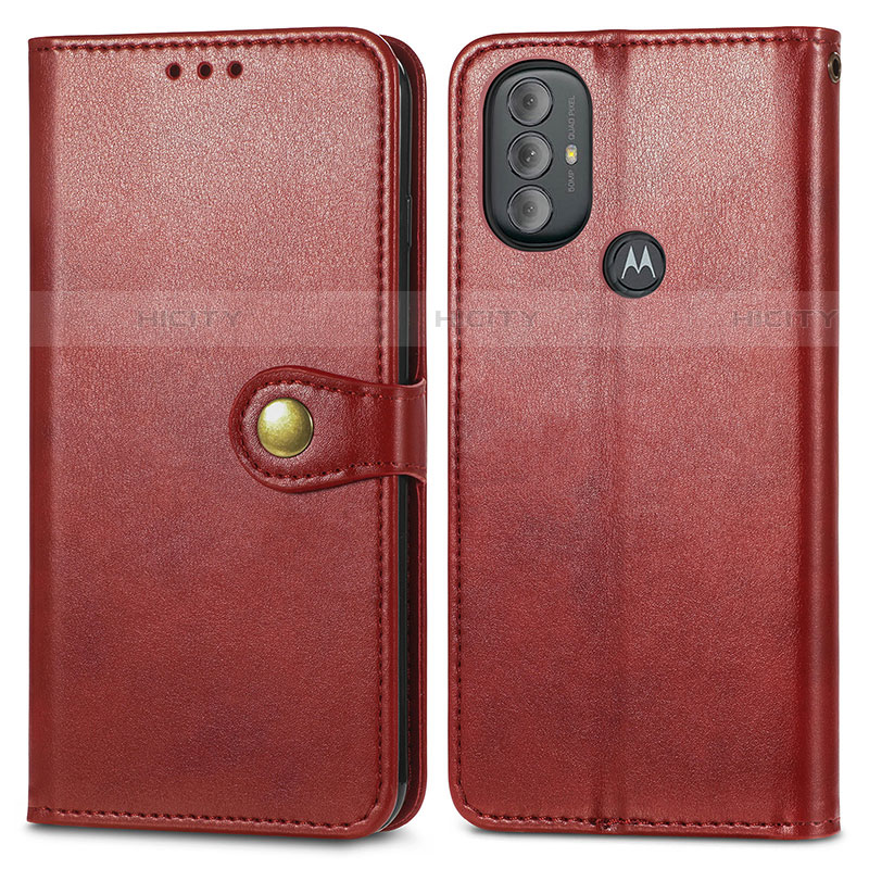 Handytasche Stand Schutzhülle Flip Leder Hülle S05D für Motorola Moto G Play (2023) Rot