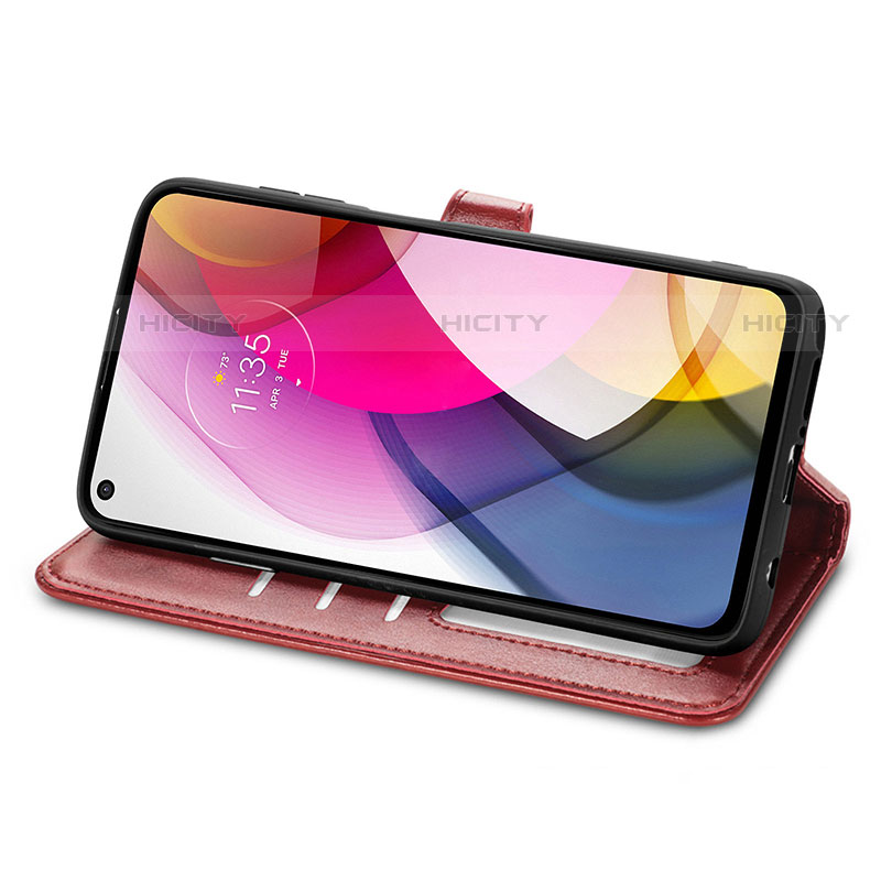 Handytasche Stand Schutzhülle Flip Leder Hülle S05D für Motorola Moto G Stylus (2021) groß