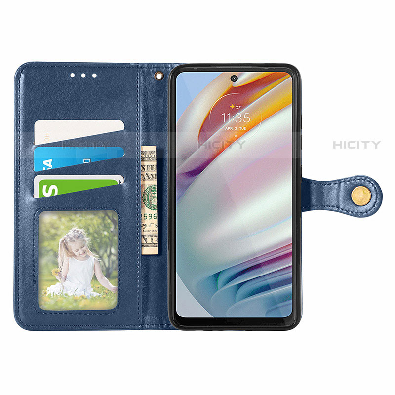 Handytasche Stand Schutzhülle Flip Leder Hülle S05D für Motorola Moto G60